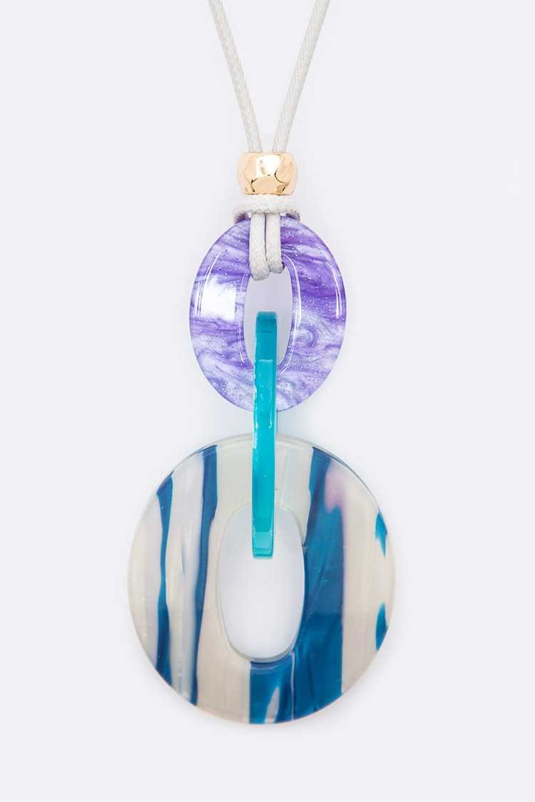 Resin Statement Pendant Necklace
