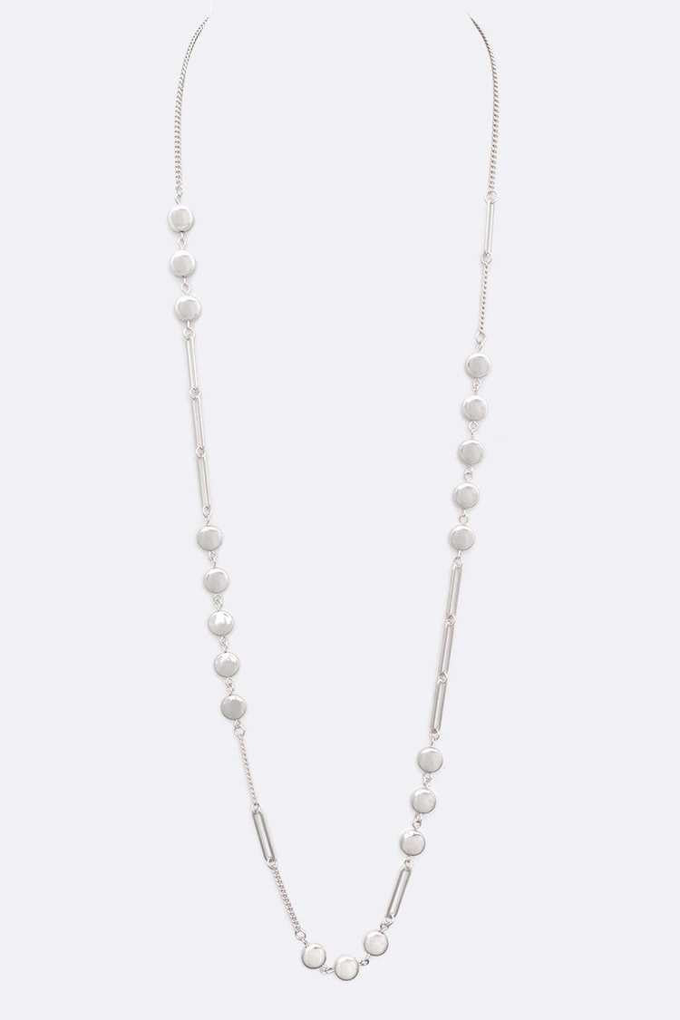 Mix Disk 36" Long Necklace