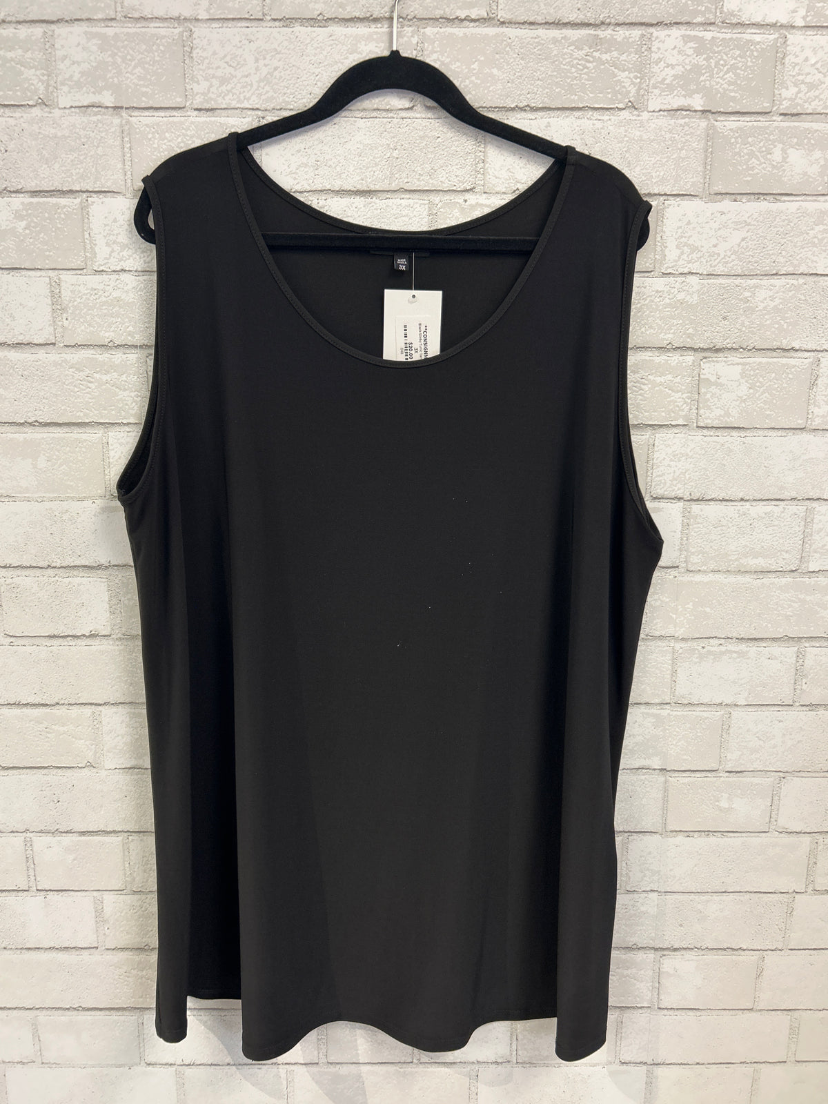 Black Slinky Tunic Tank - Sun Kim