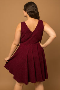Cranberry Textured Dress