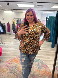 Animal Print Hi-Low Top - Caribe