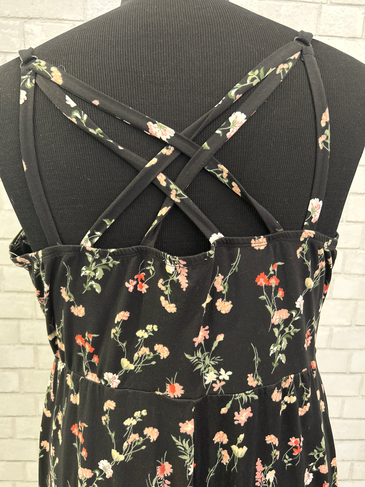 Black Maxi Floral Dress - Nine Britton