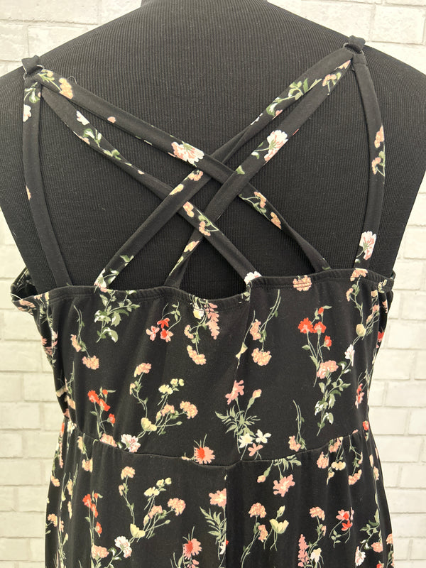 Black Maxi Floral Dress - Nine Britton