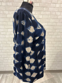 Navy/Green Printed Top - Clara Sun Woo