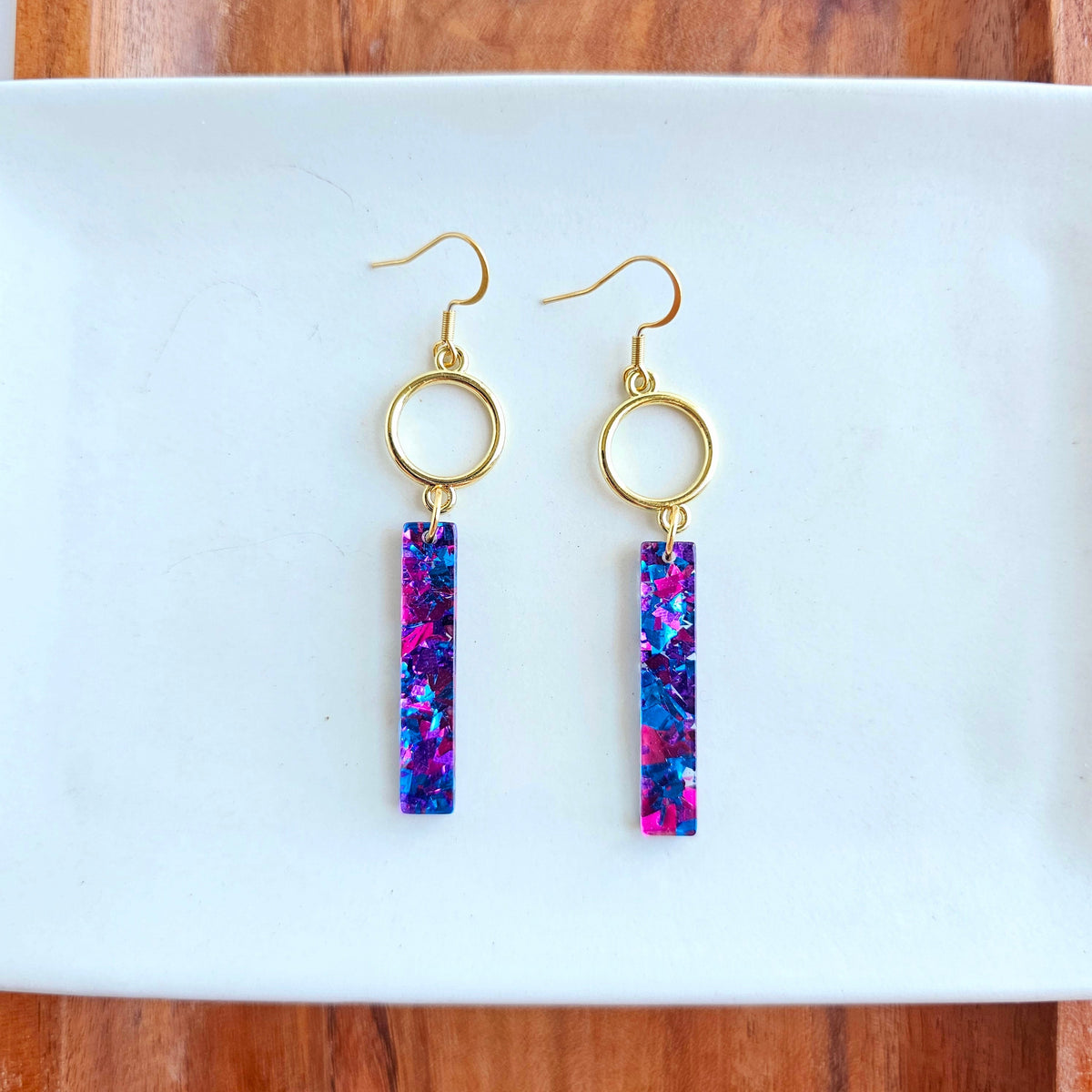 Isabella Earrings | Purple Sparkle