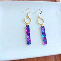 Isabella Earrings | Purple Sparkle