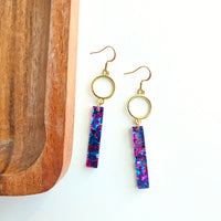 Isabella Earrings | Purple Sparkle