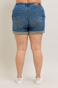 High Waist Cuff Jogger Shorts