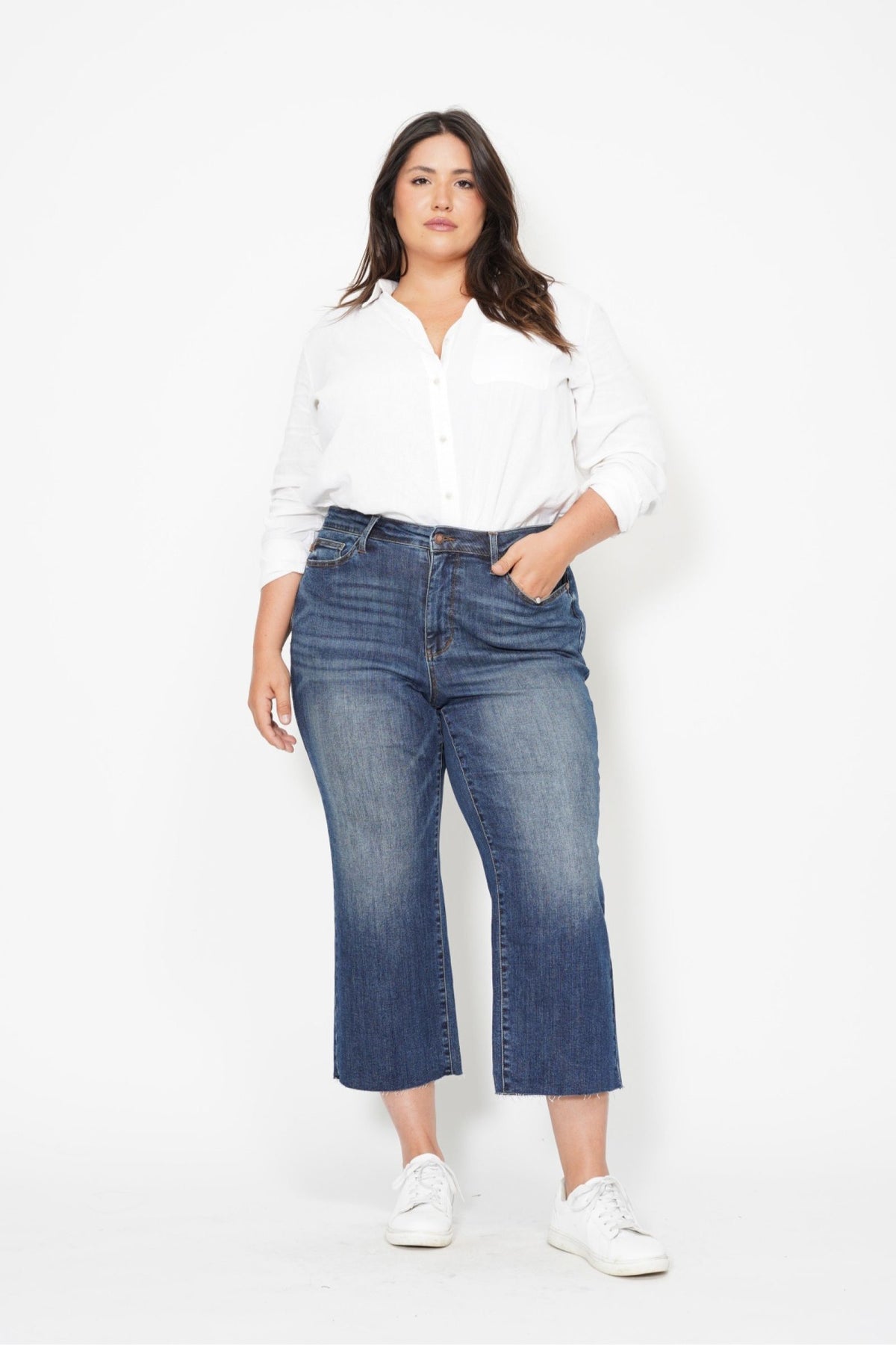 High Waist Wide Leg Crop