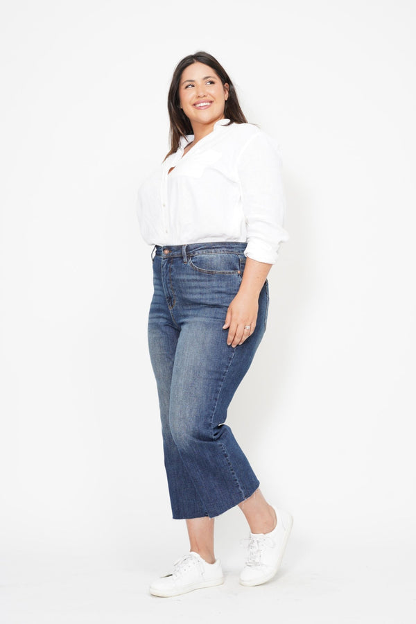 High Waist Wide Leg Crop