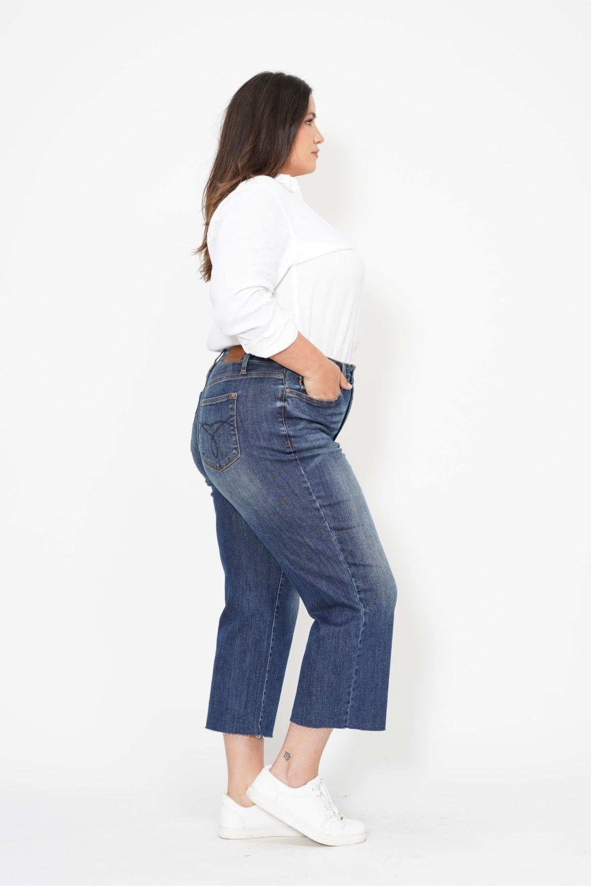 High Waist Wide Leg Crop