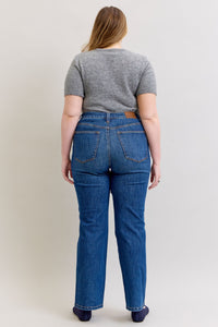High Waist Tummy Control Straight Leg Jeans