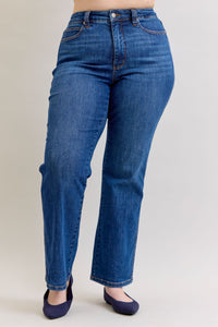 High Waist Tummy Control Straight Leg Jeans