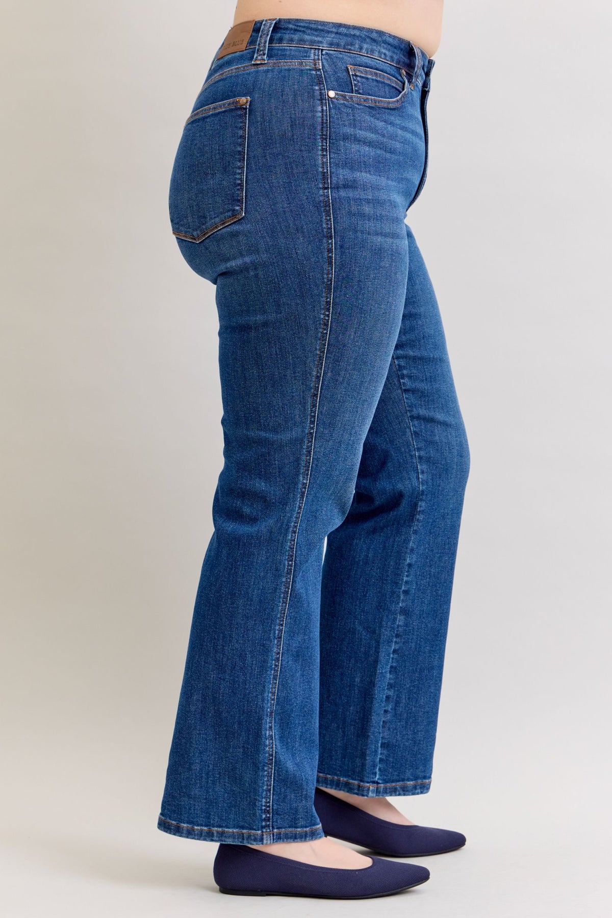 High Waist Tummy Control Straight Leg Jeans
