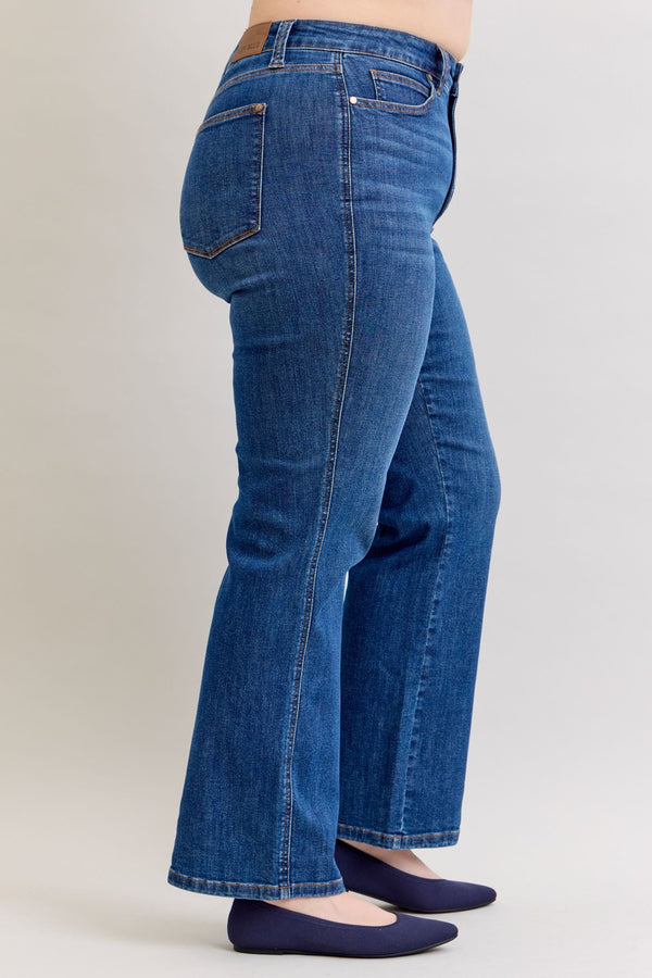 High Waist Tummy Control Straight Leg Jeans