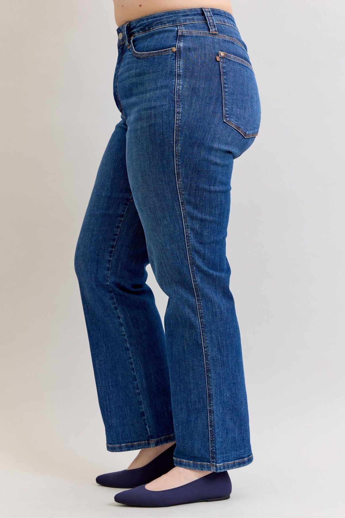 High Waist Tummy Control Straight Leg Jeans