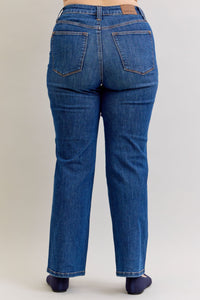 High Waist Tummy Control Straight Leg Jeans
