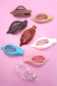 Oval Lay Flat Hair Claw Clip