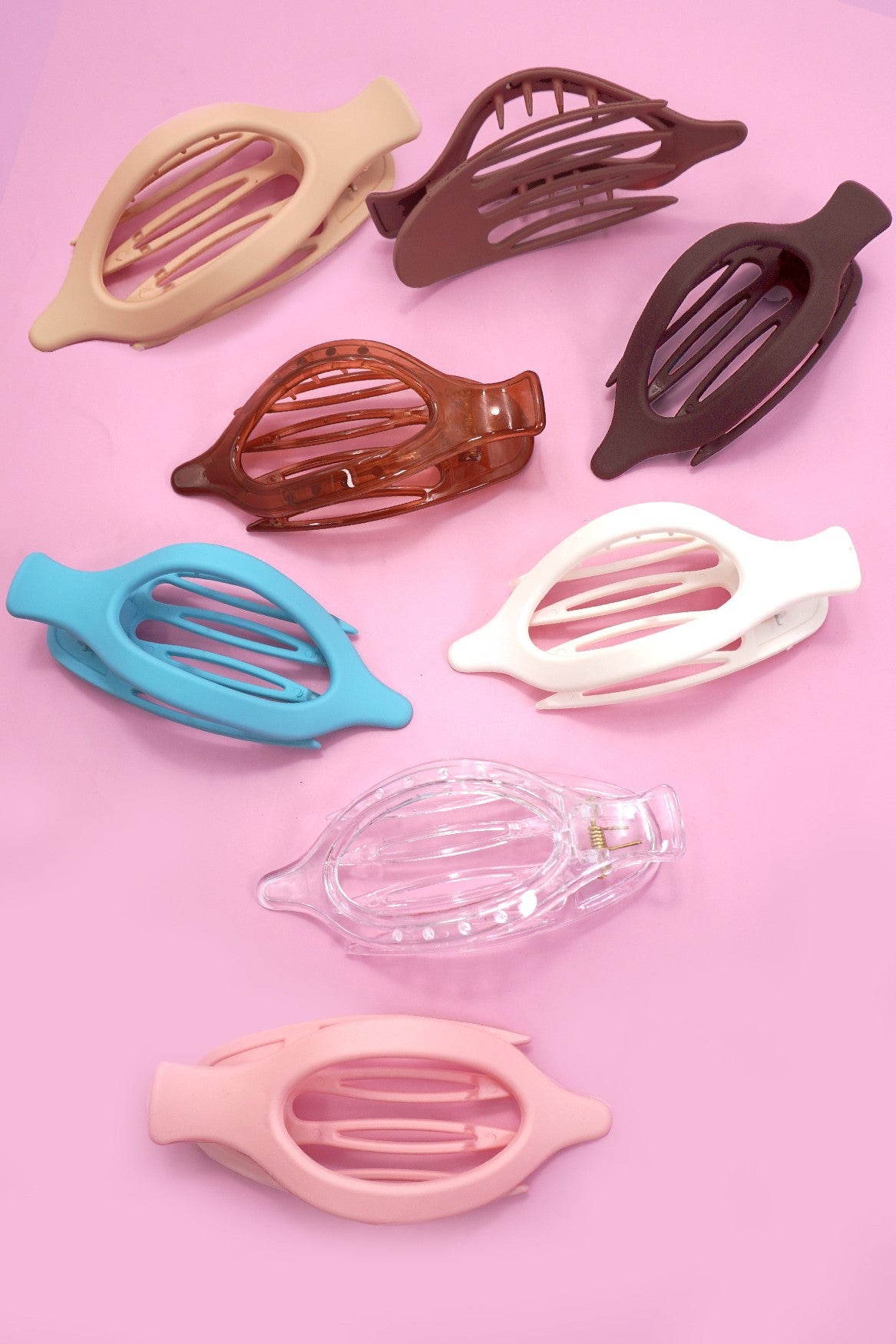 Oval Lay Flat Hair Claw Clip