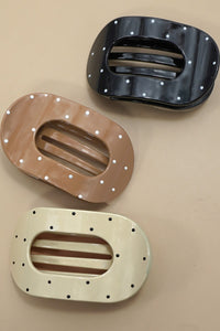 Jumbo Lay Flat Oval Hair Claw Clip