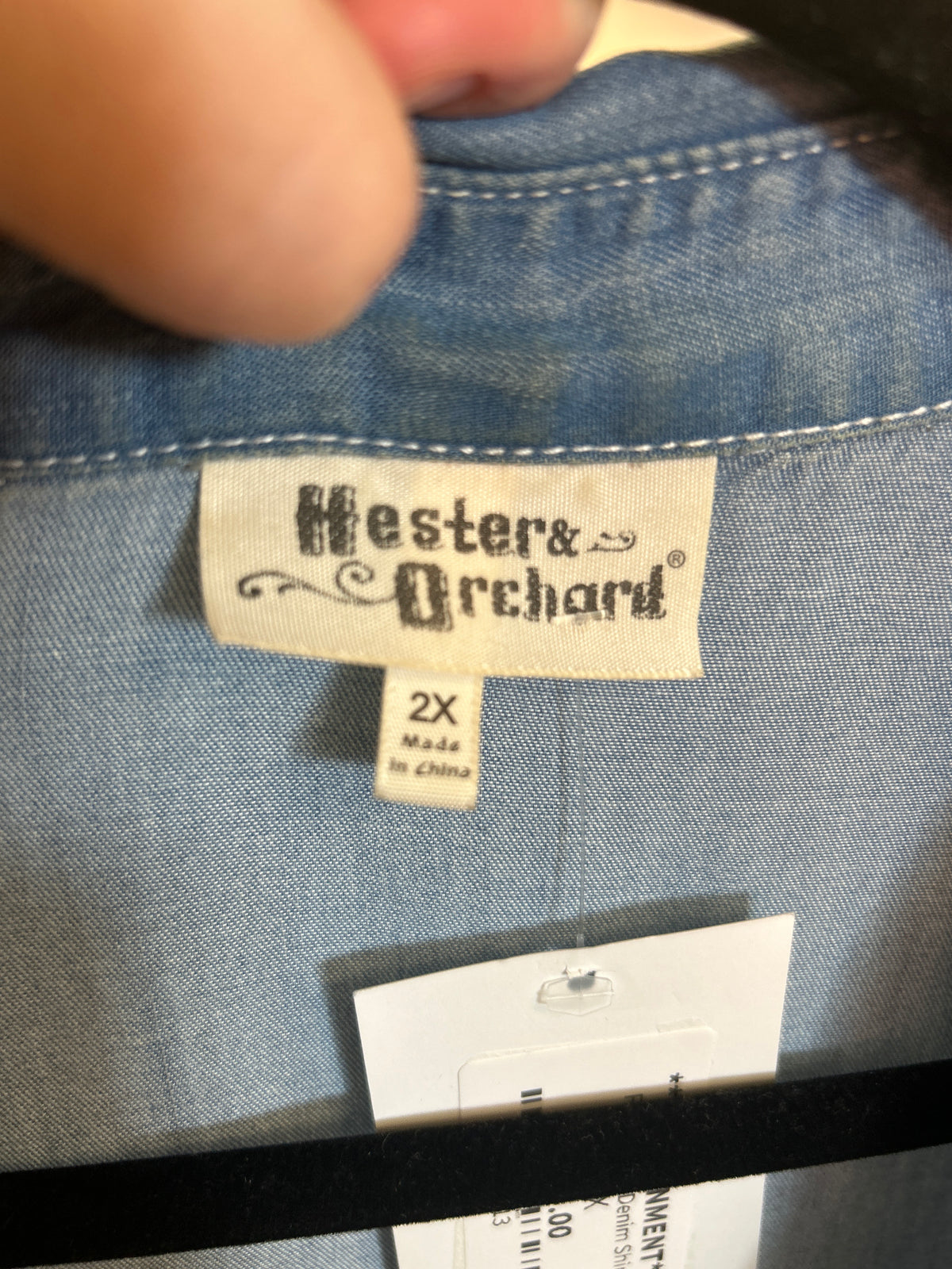 Frayed Hem Denim Shirt