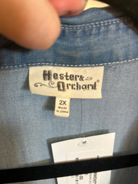 Frayed Hem Denim Shirt