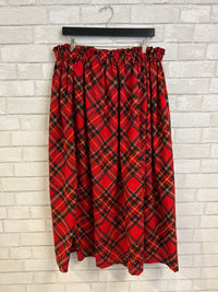 Red Plaid Maxi Skirt