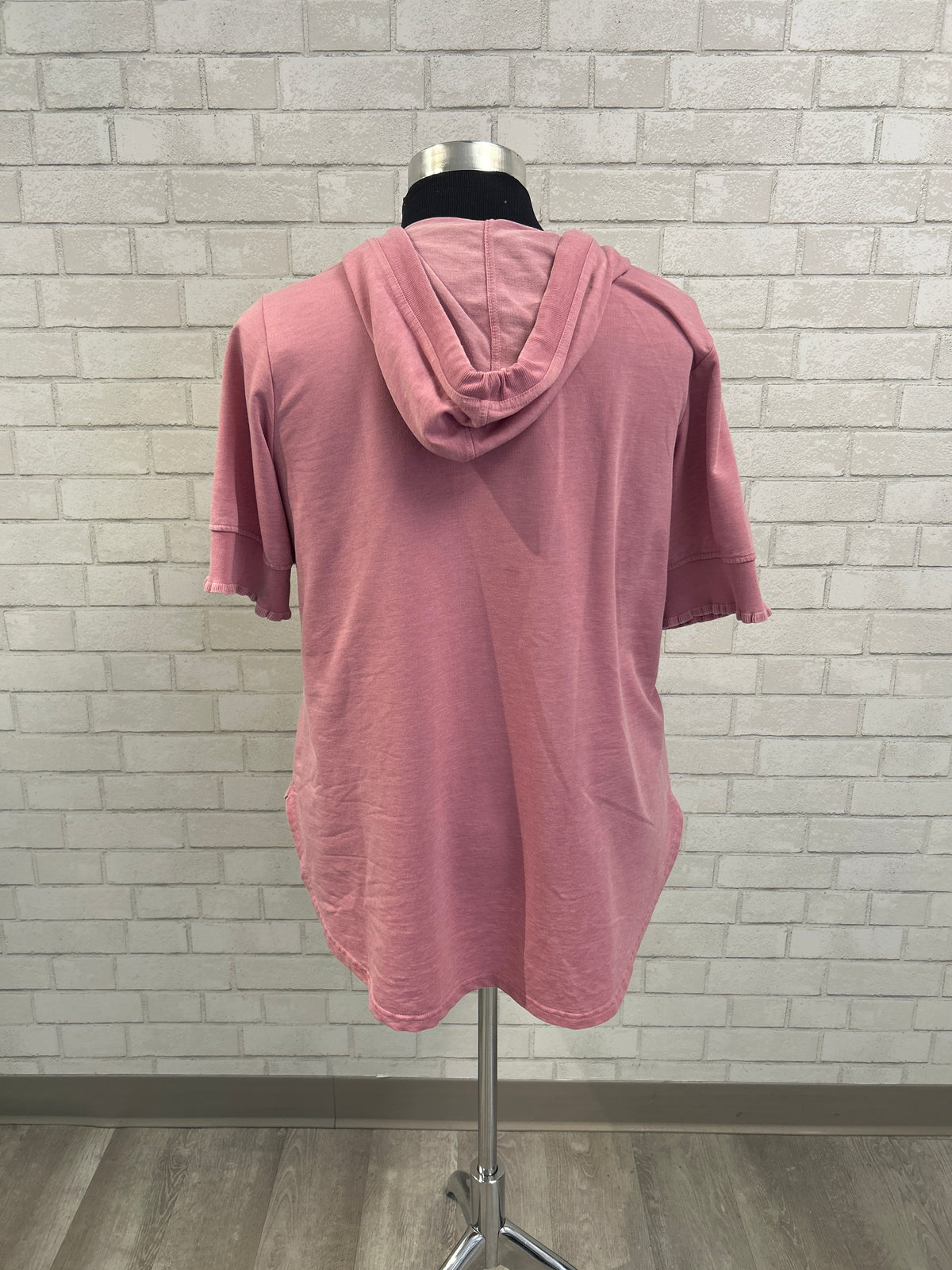 Pink Short Sleeve Hoodie - Jane & Delaney