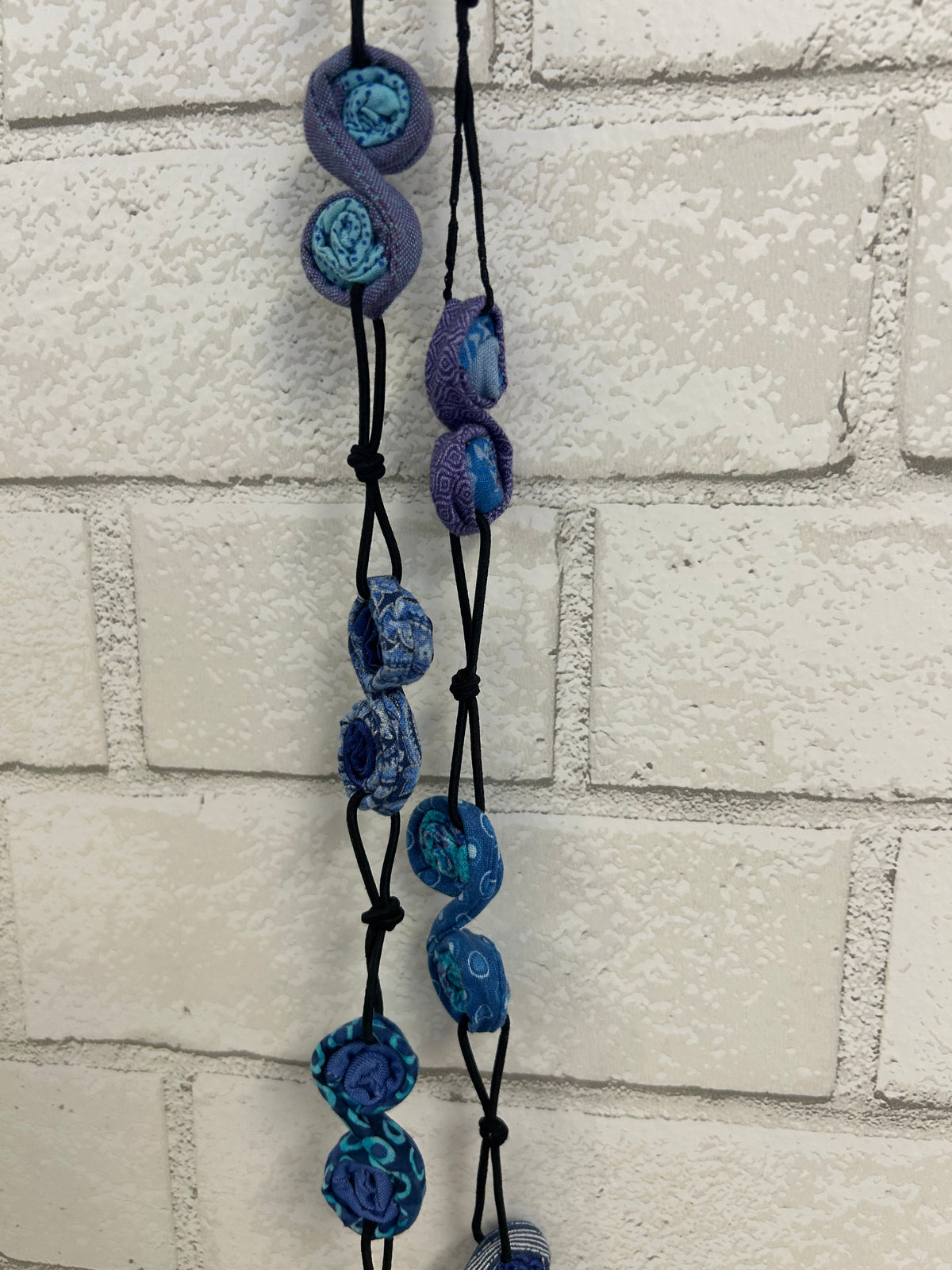 Blue Fabric Necklace