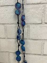 Blue Fabric Necklace
