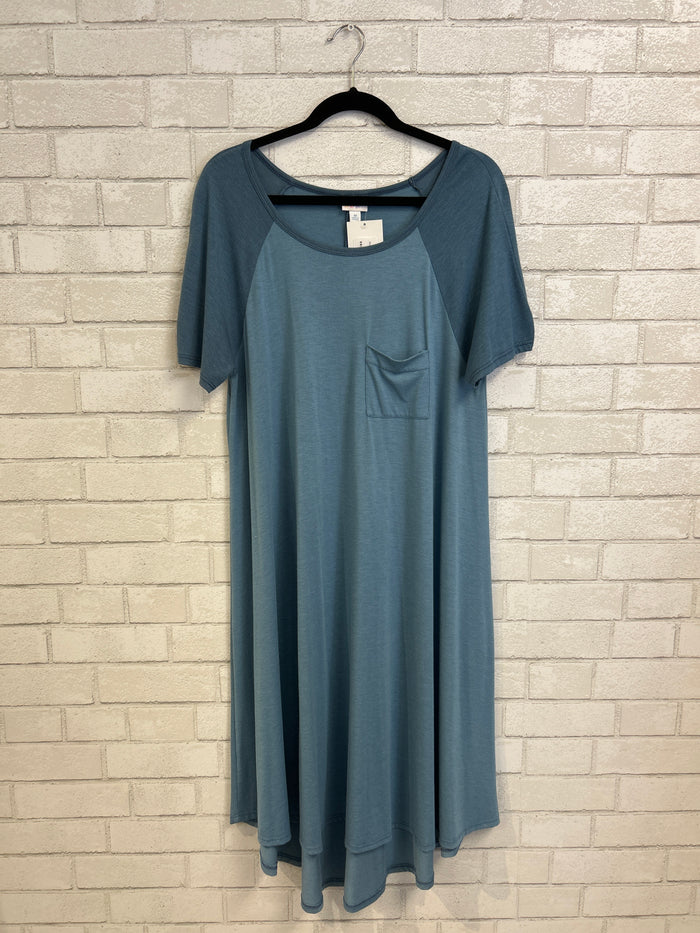 Blue One Pocket Dress - LLR