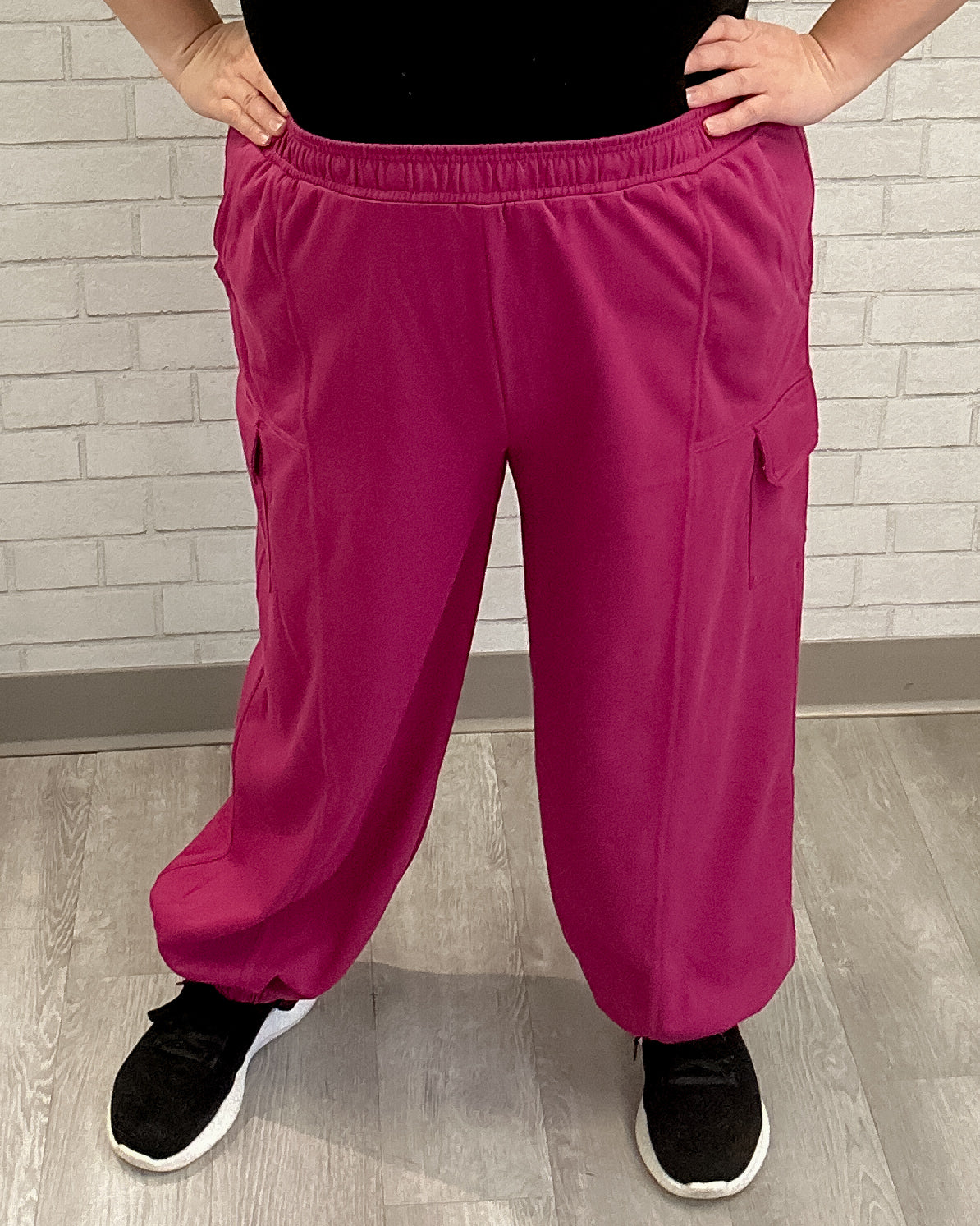 French Terry Cargo Pants | Berry