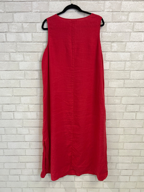 Papaya Linen Dress - J.Jill