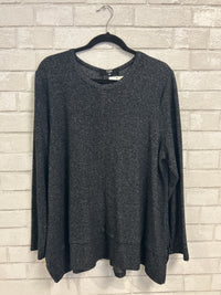 Black Speckled Button Back Top - Coin 1804