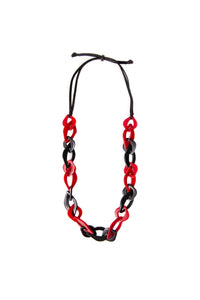 Pame Necklace | Red/Onyx Black