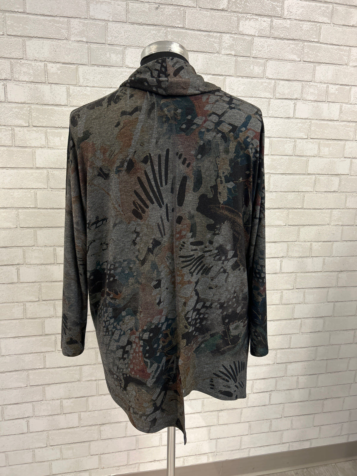 Inoah Printed Cowl Neck Top