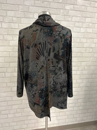 Inoah Printed Cowl Neck Top