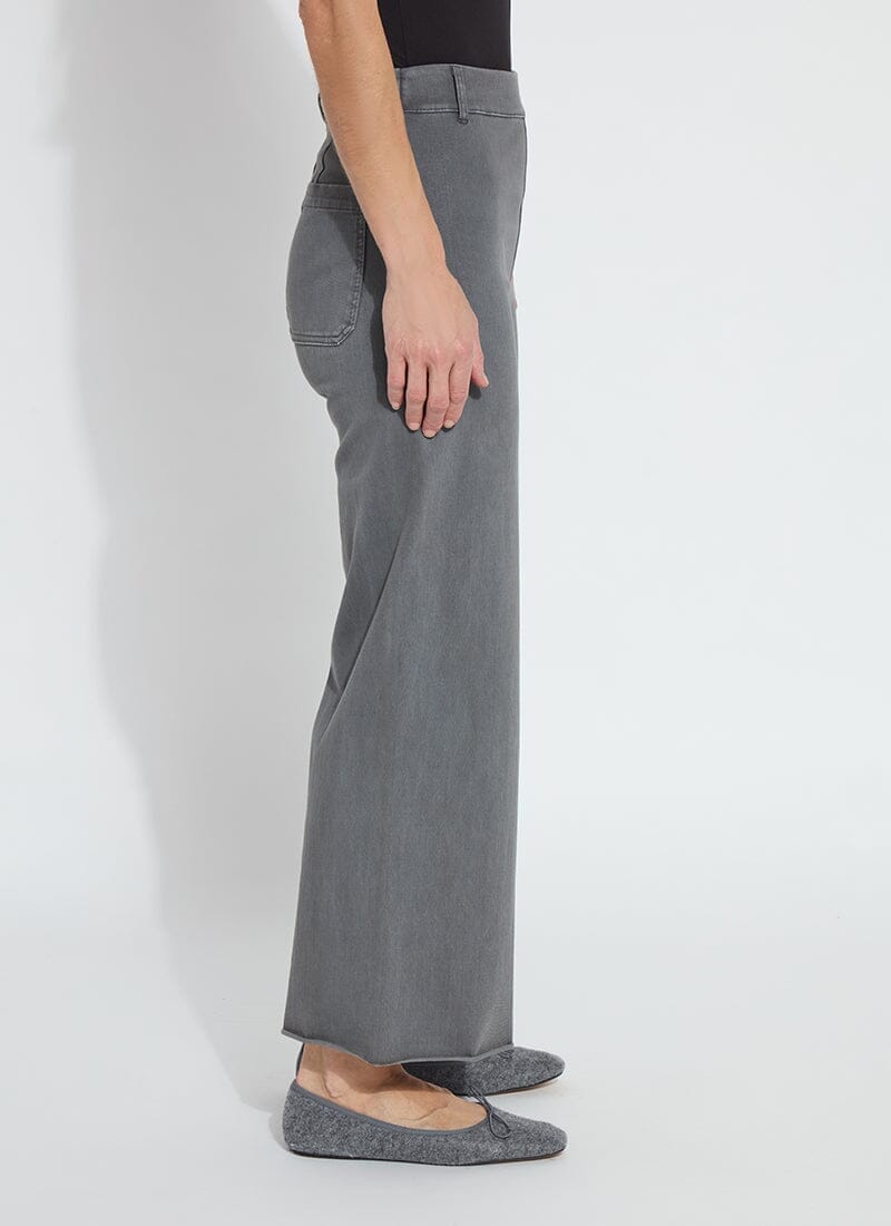 Erin Hi Waist Wide Leg Denim | Antique Wash Charcoal