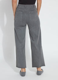 Erin Hi Waist Wide Leg Denim | Antique Wash Charcoal