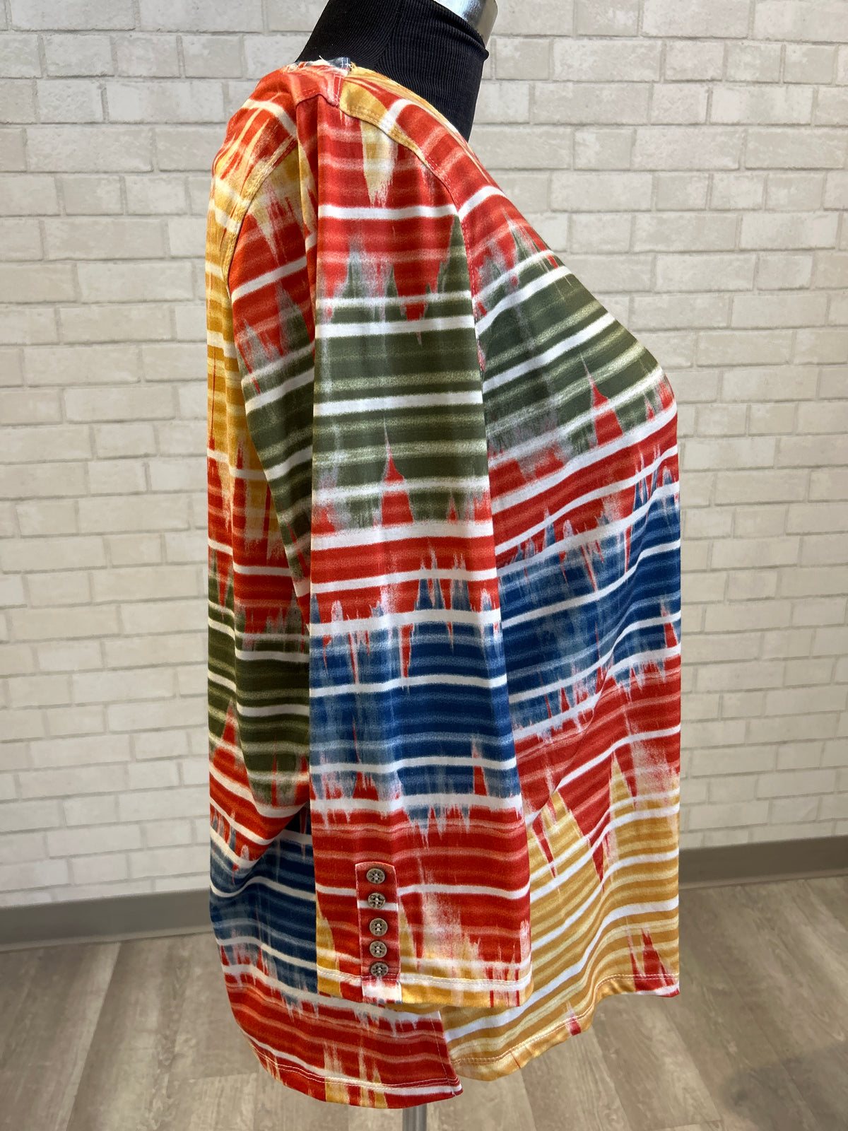 Orange/Green/Blue/Yellow Print Top - Multiples