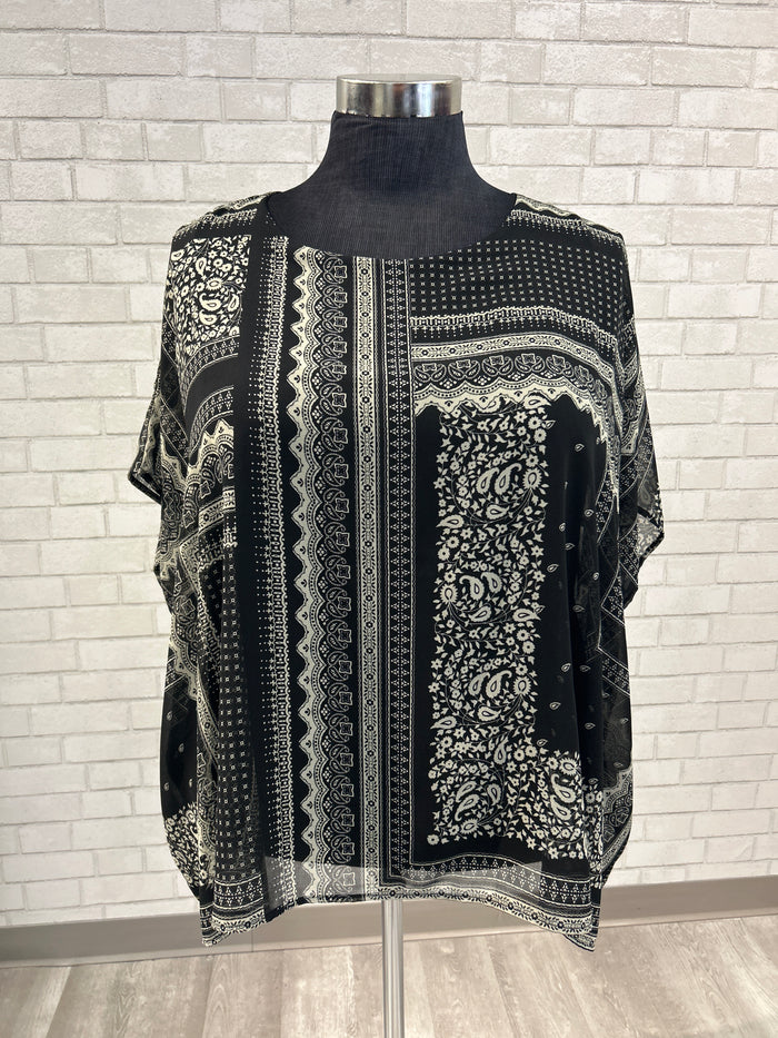 Bandana Print Blouse - Karen Kane