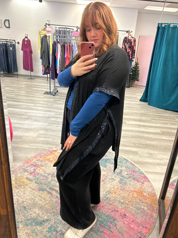 Sequin Edge Kimono - Coin 1804