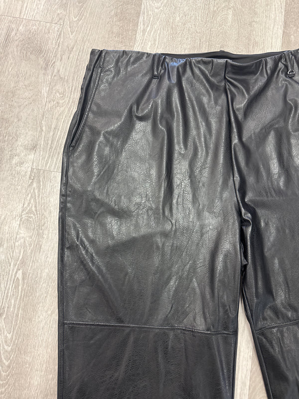 Faux Leather Wide Leg Pants Lysse