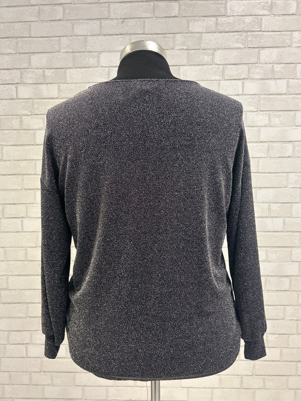 Silver Sparkle Top - Karen Kane