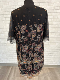 Adrianna Papell Embroidered Dress