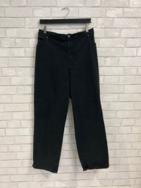 Black Straight Leg Jeans - Gloria Venderbilt