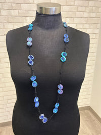 Blue Fabric Necklace