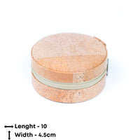 Natural Cork Jewelry Storage Round Box