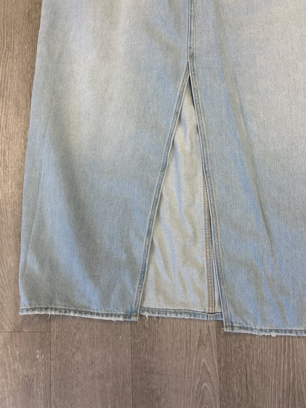 Light Wash Maxi Denim Skirt (NWT) - Old Navy