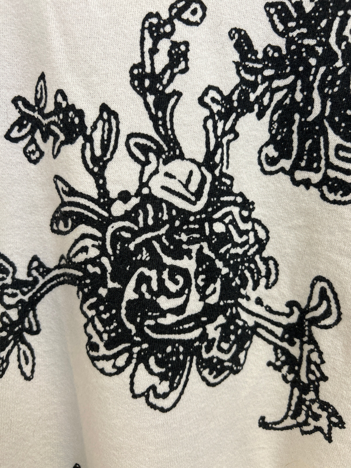 Cream/Black Floral Sweatshirt - Free People